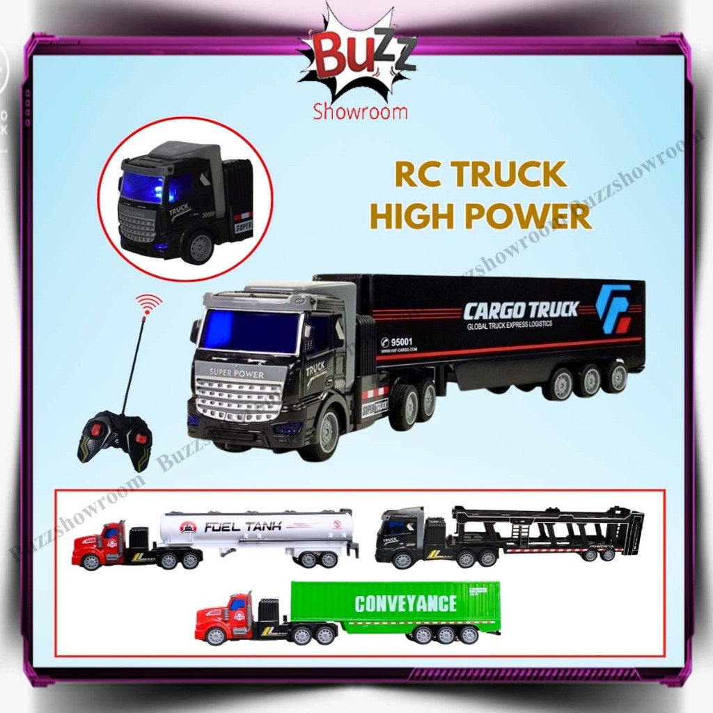 Jual RC Truck Cargo Trailer High Power Mainan Anak Remote Control Truk ...