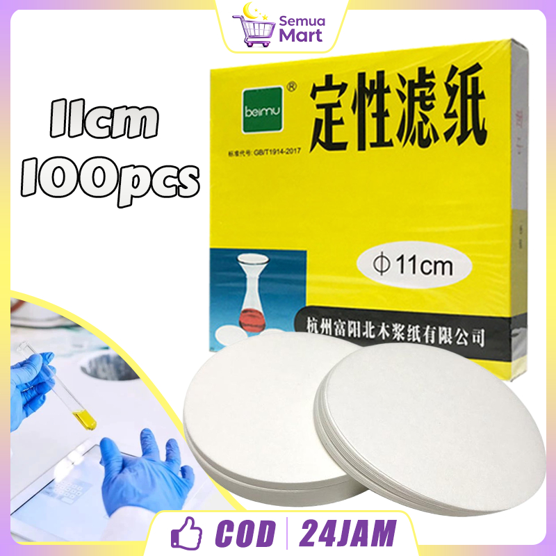 Jual 100 Pcs Kertas Filter Halus Laboratorium 11cm Bulat Lembaran ...