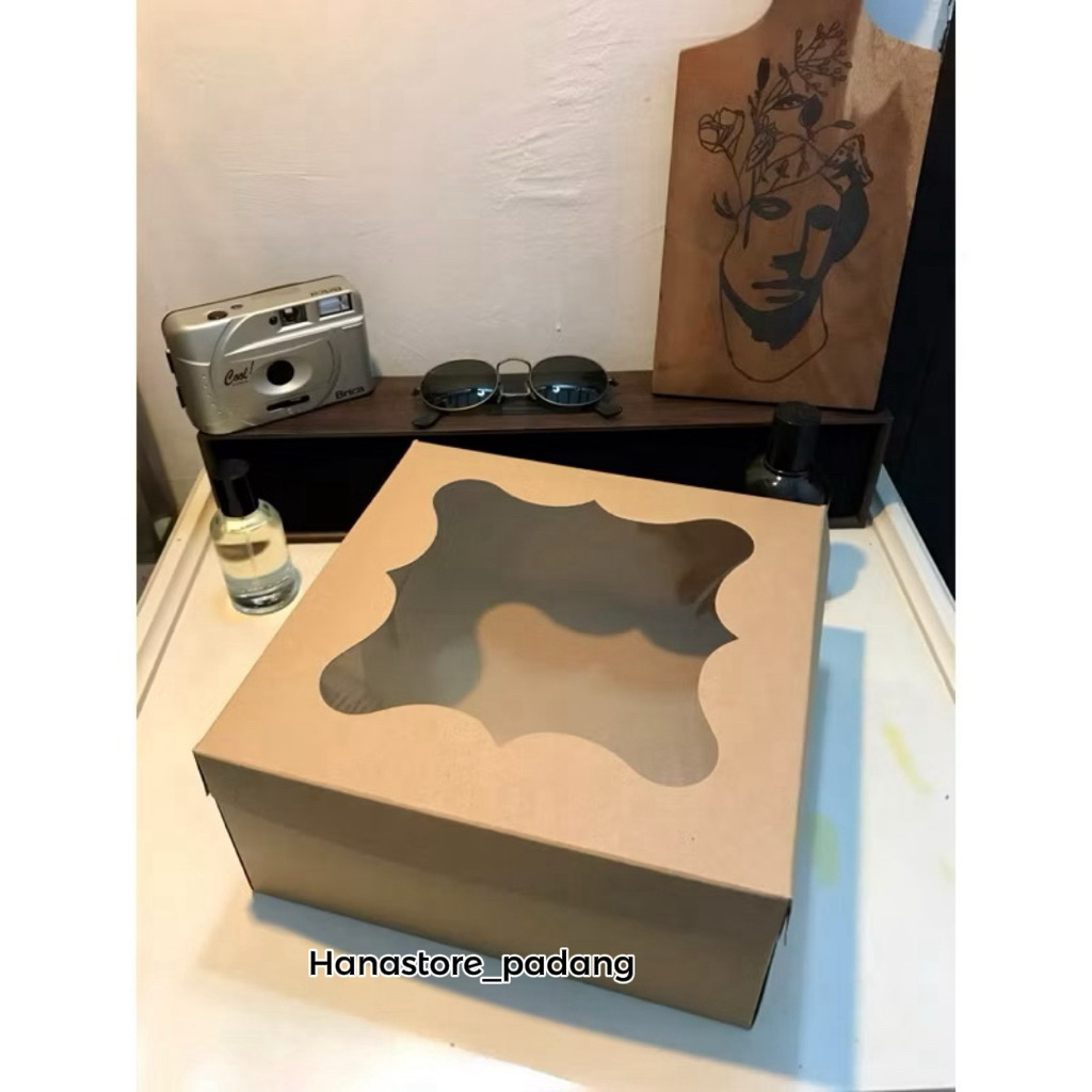 Jual HSP Box Tart Kotak Chiffon Laminasi Window Ukuran 20x20x10 ...
