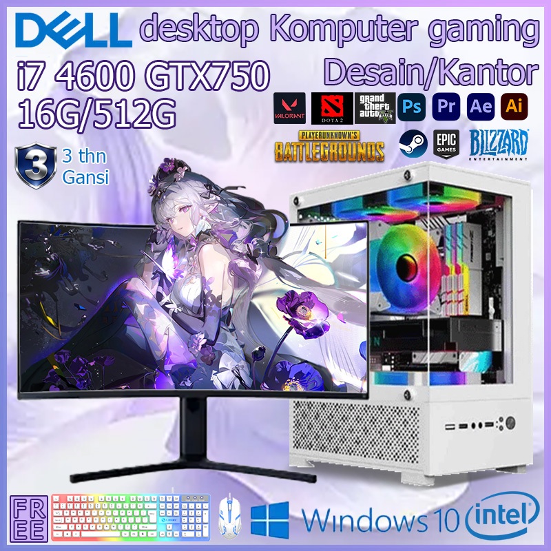 Jual DELL PC Gaming Full Set + Monitor i7 4600 GTX750 16G/512G ...