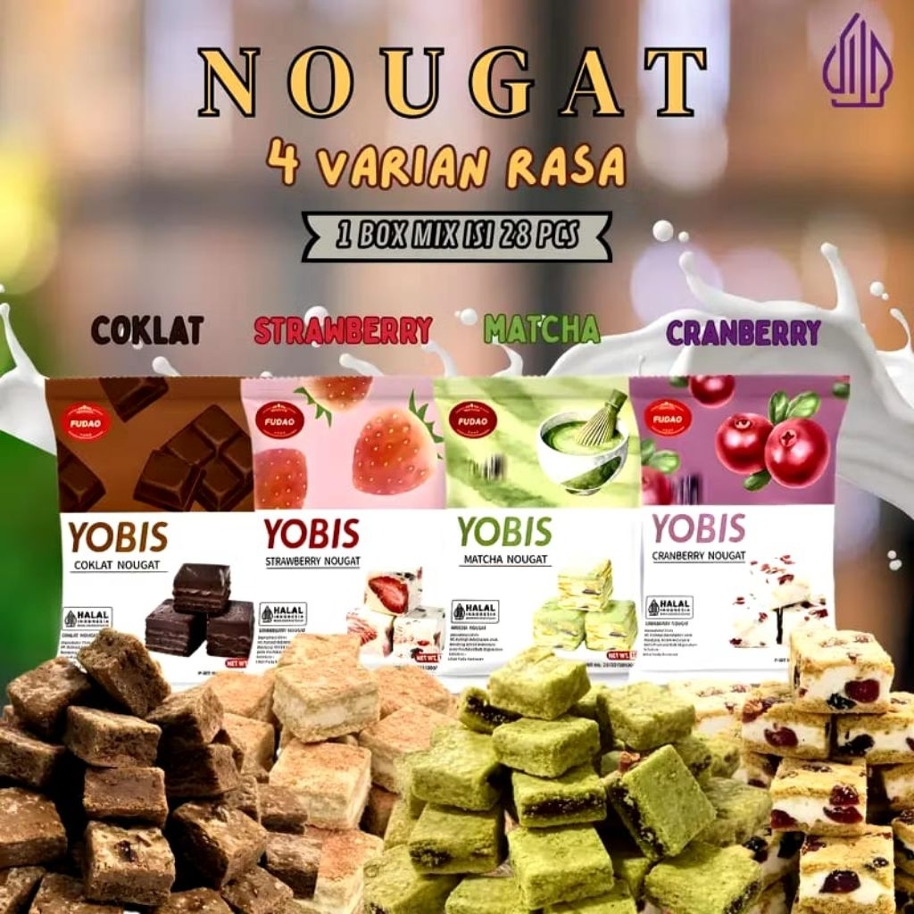 Jual COD SNACK YOBIS NOUGAT CRISP [HALAL] 28pcs 280g- Camilan lezat ...
