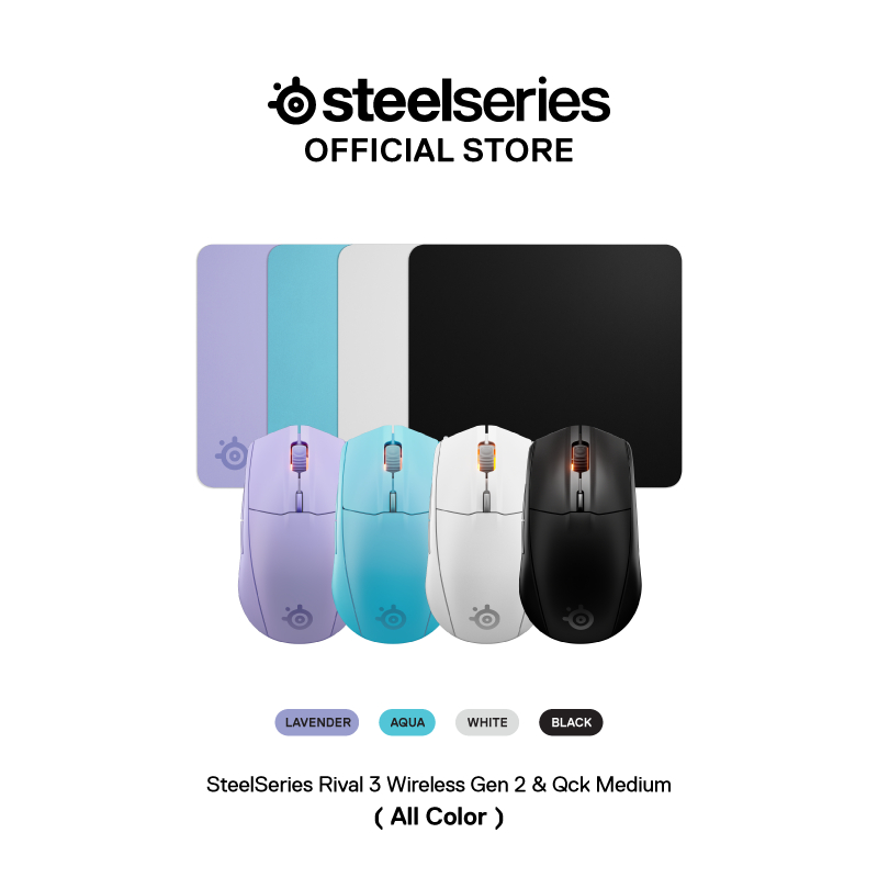 Jual Steelseries Rival 3 RGB Wireless Gen 2 with QcK Medium - Combo for ...