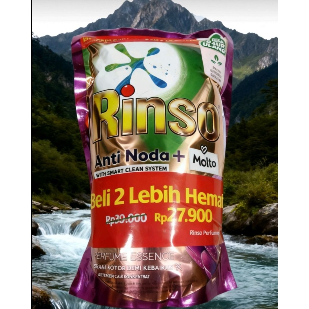 Jual RINSO CAIR ISI 2 LEBIH MURCE 700 ML | Shopee Indonesia