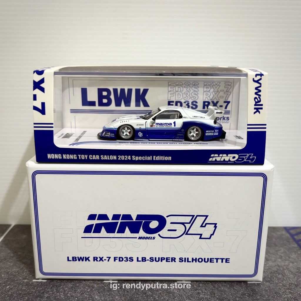 Jual INNO64 Mazda FD3S RX7 LBWK Hong Kong Toy Car Salon 2024 Sign Hyuma ...