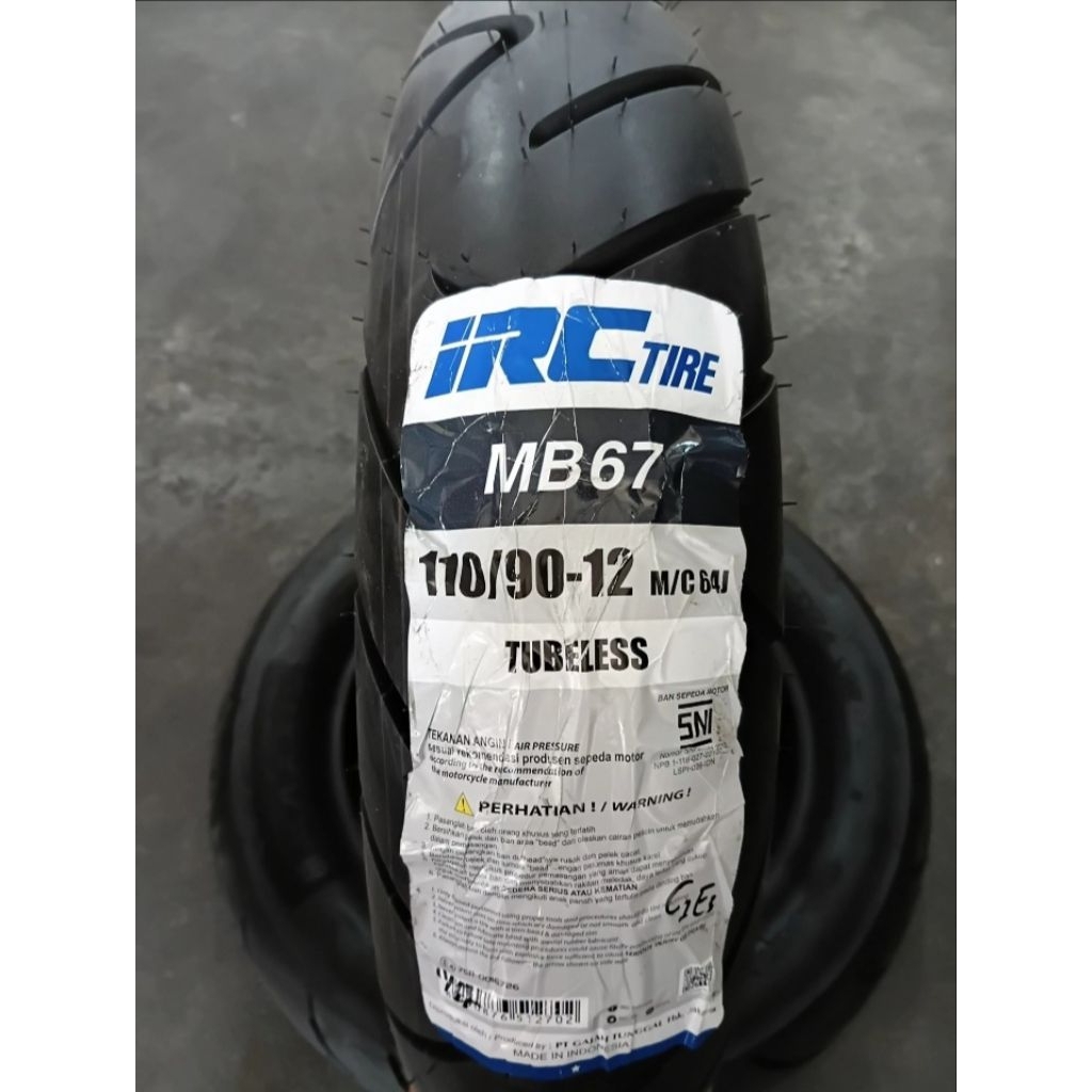 Jual BAN BELAKANG IRC MB67 110/90-12 TUBELESS SCOOPY BEAT STREET FREEGO ...