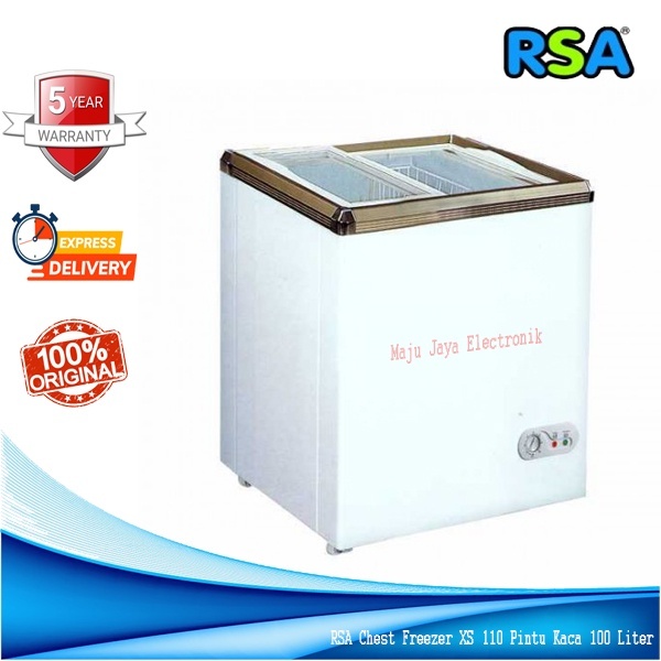 Jual RSA By GEA Chest Freezer 100 Liter XS 110 Pintu Geser KACA ...