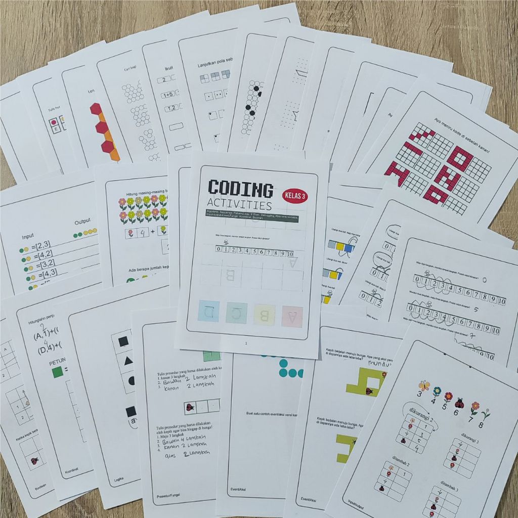 Jual WORKSHEET CODING ANAK KELAS 3 SD ISI 50 LEMBAR / Lembar kerja ...