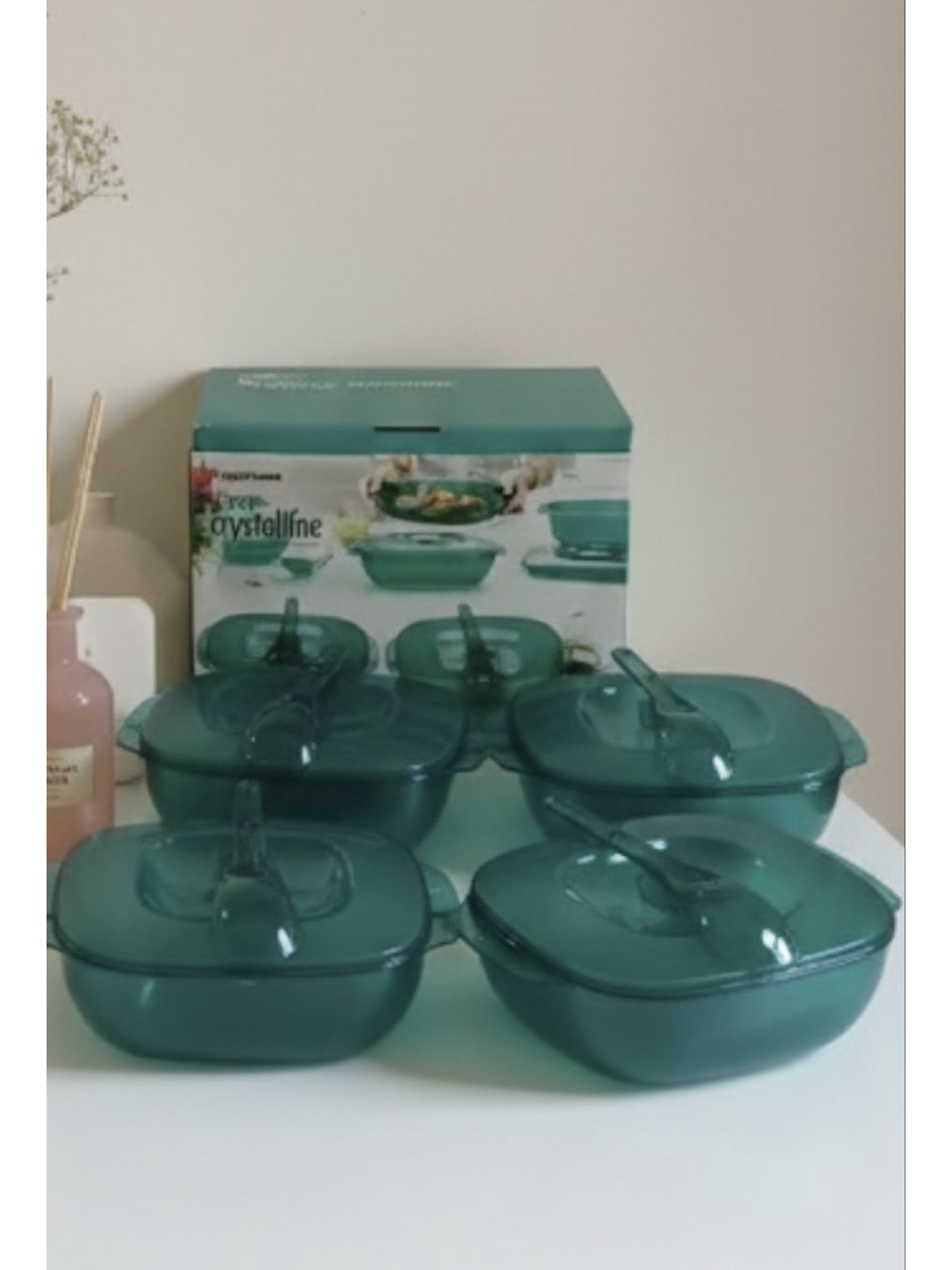 Jual Tupperware Classy Crystalline Collection 4 pcs wadah saji | Shopee ...