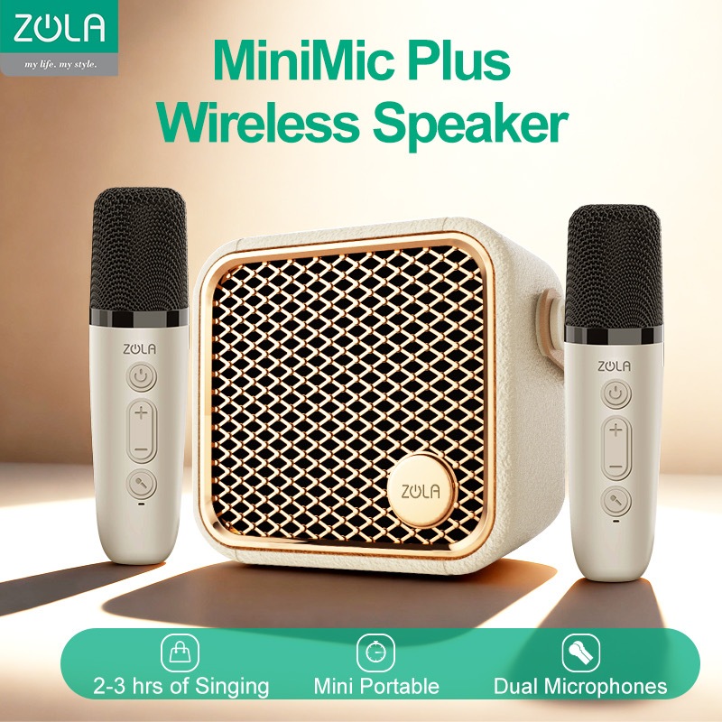 Jual Zola Speaker 2 Microphone Karaoke Portable Set Bluetooth Mini Full ...