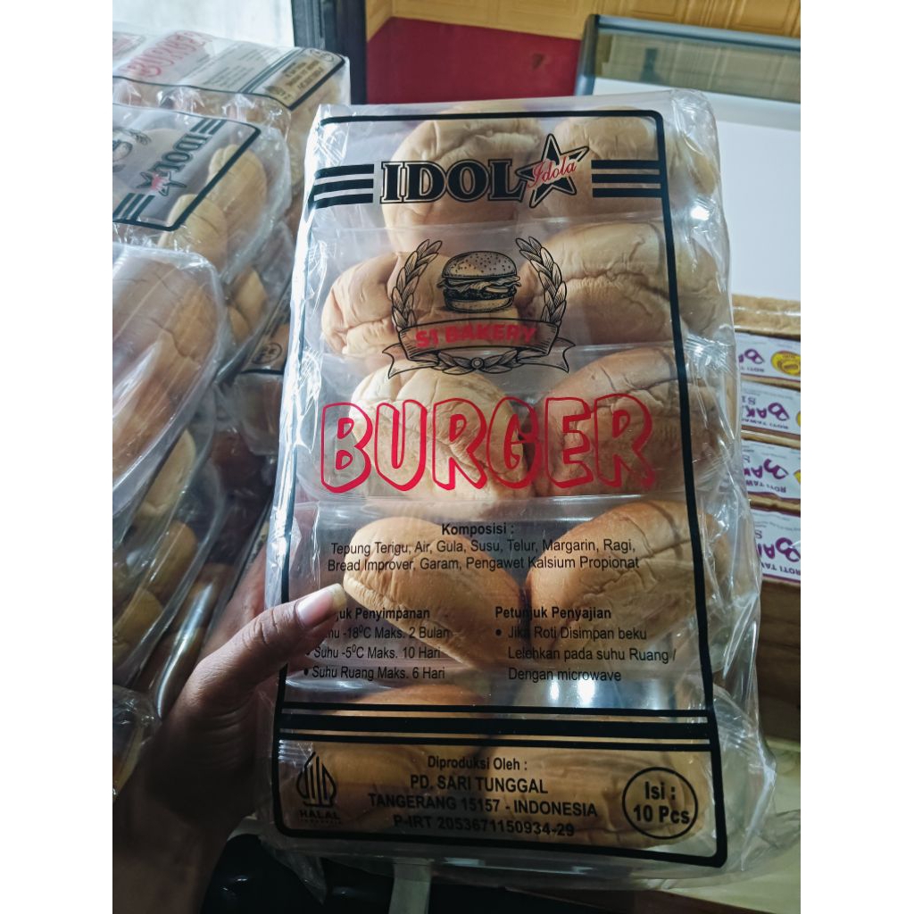 Jual ROTI BURGER MEREK IDOLA ISI 10 | Shopee Indonesia