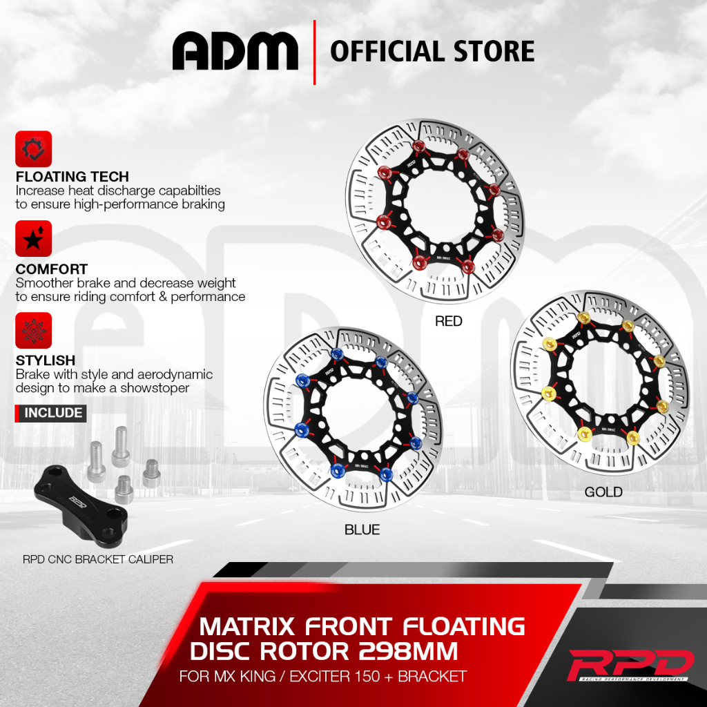 Jual Piringan Cakram Depan RPD MATRIX for MX King 150 Front Floating ...