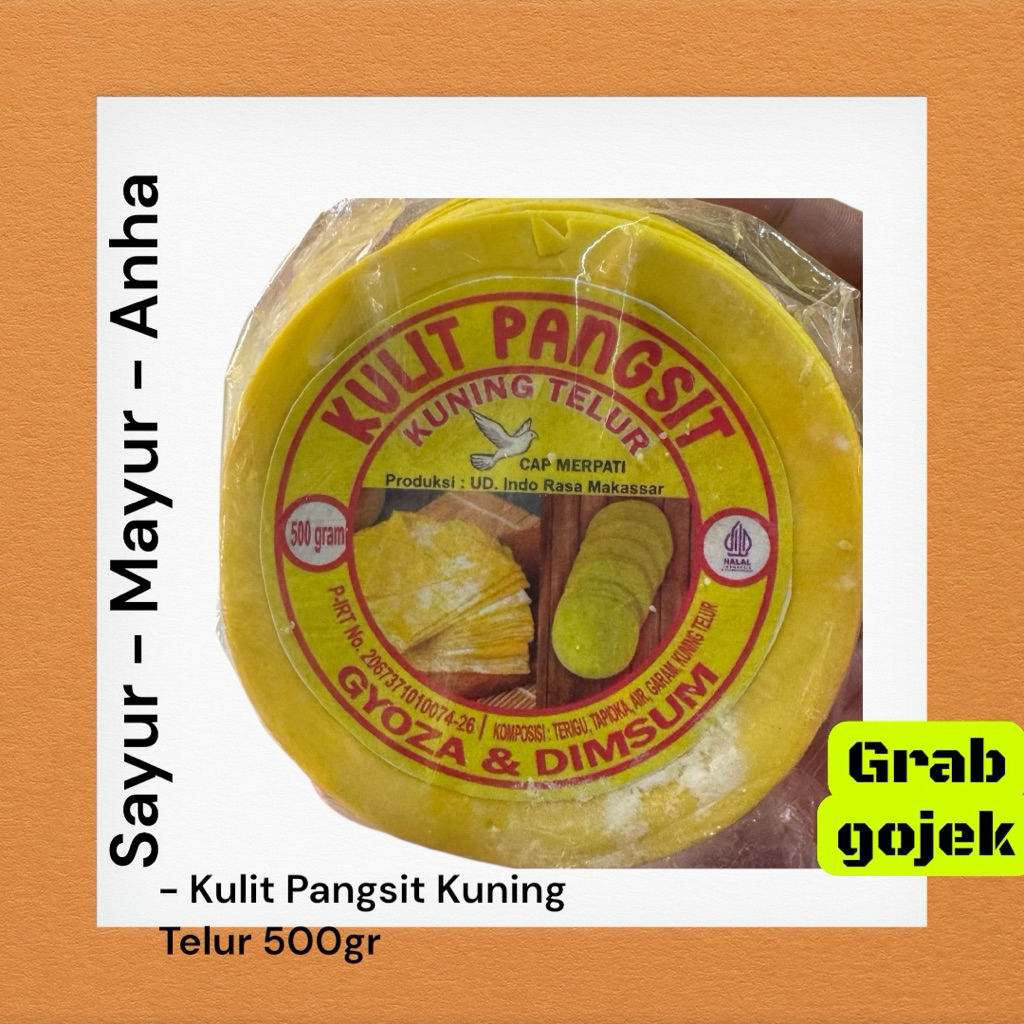Jual Kulit Pangsit Kuning Telur bulat 500gr/ Sayur Mayur Anha Makassar ...