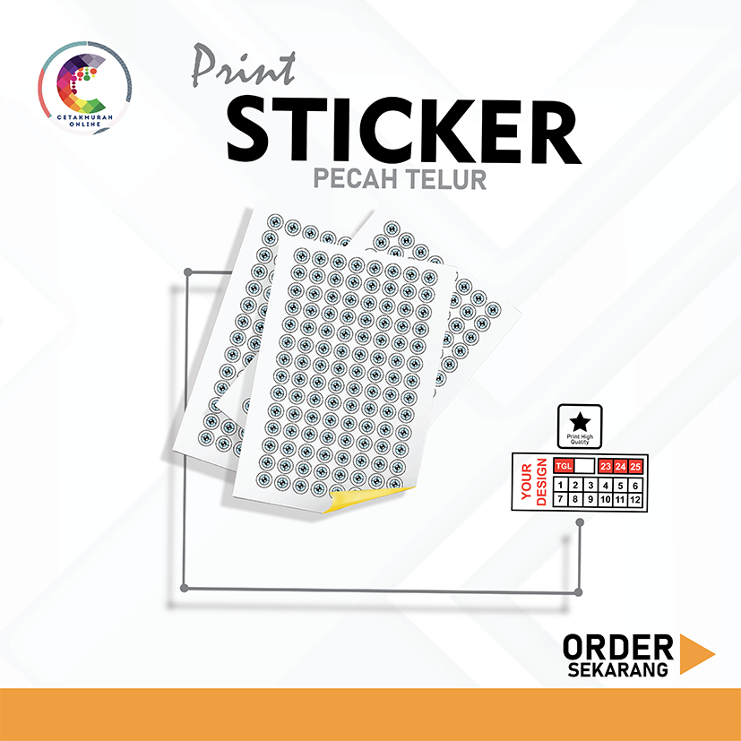 Jual Sticker Segel / Sticker Garansi Ukuran A4 Pecah Telur + Cutting ...