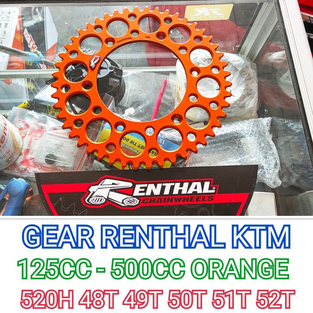 Jual Gear RENTHAL ORANGE KTM 125-500 FULL CNC PREMIUM | Shopee Indonesia