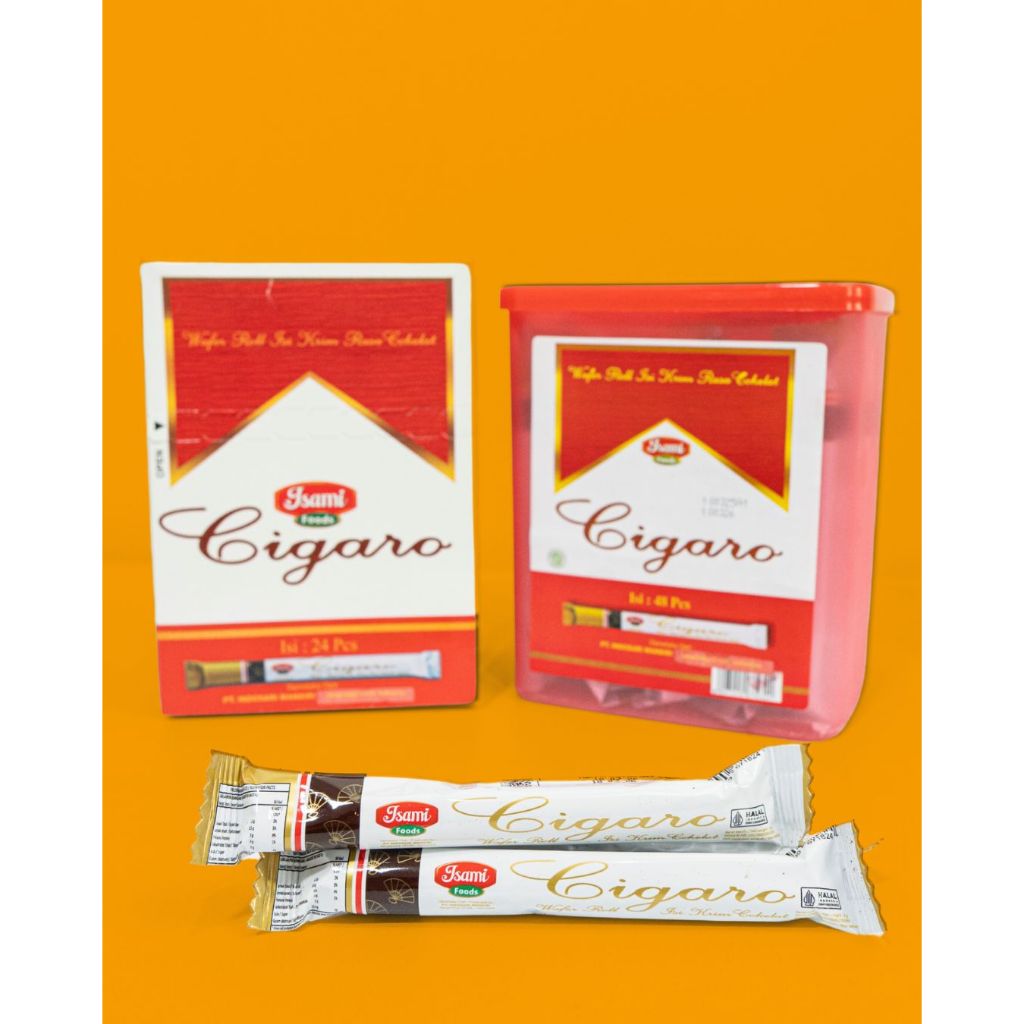 Jual [ISAMI FOODS] Cemilan Enak Cigaro Wafer Roll Isi Krim Cokelat 6 gr ...
