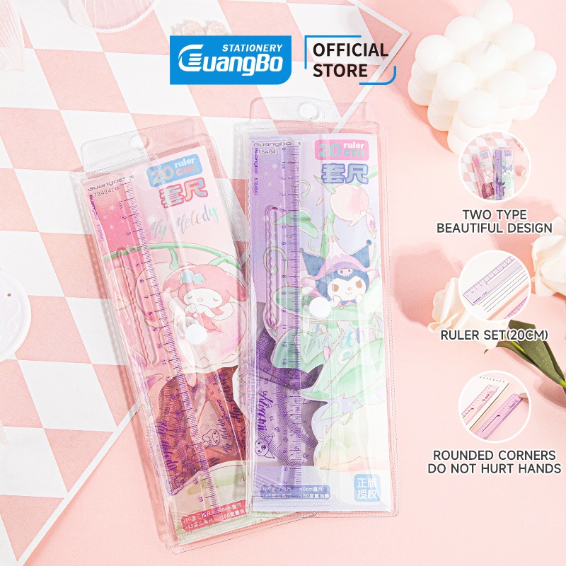 Jual Guangbo Sanrio Ruler Penggaris 20 cm Penggaris Kuromi Melody ...