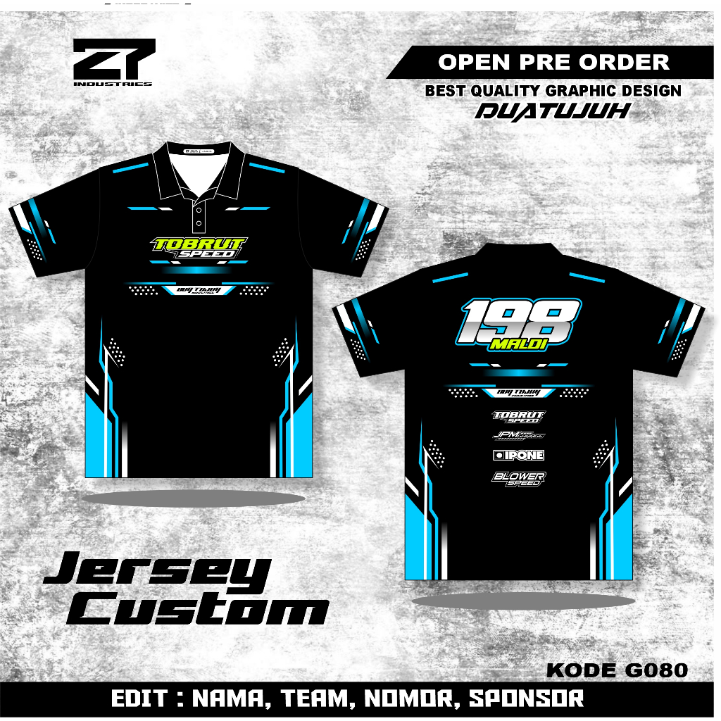 Jual JERSEY RACING, JERSEY PRINTING, JERSEY CUSTOM BISA UBAH NAMA DAN ...