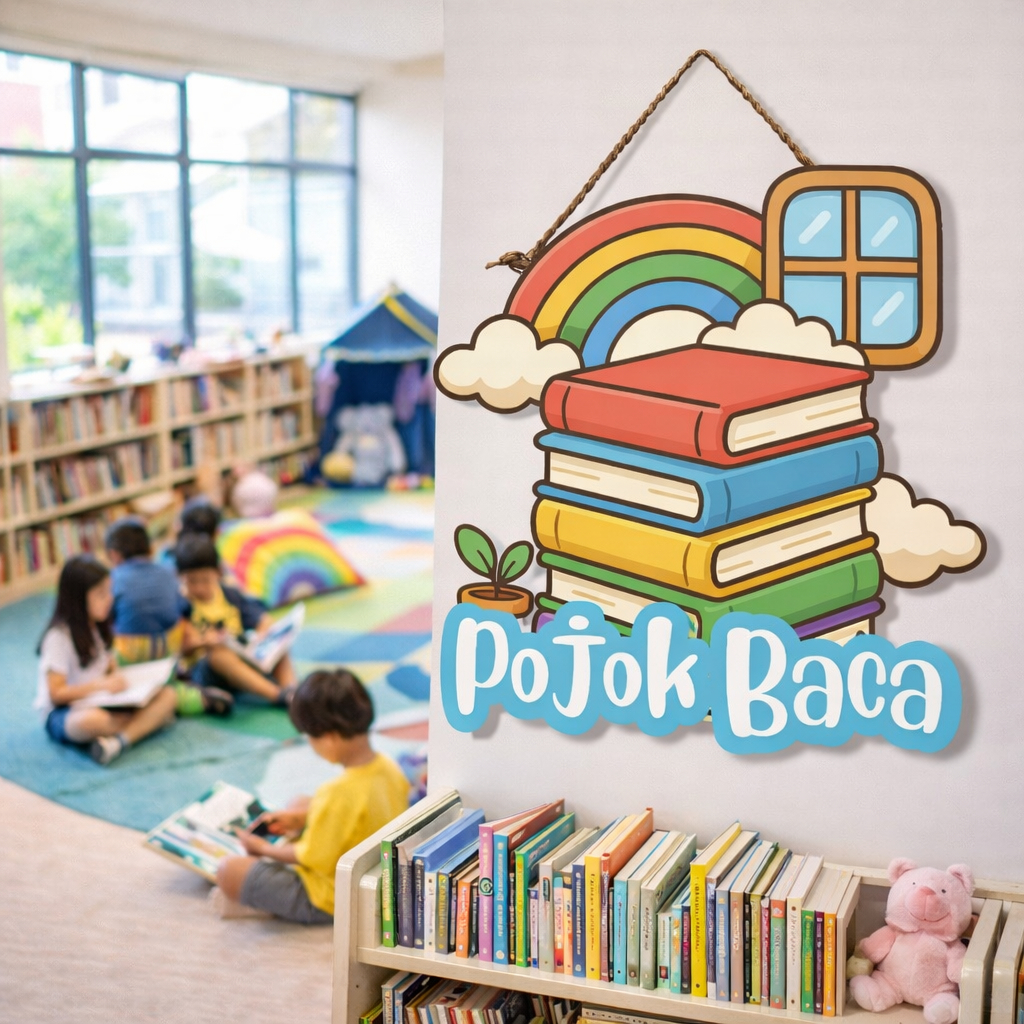 Jual PSO Hiasan Dinding Pojok Baca Book Dekorasi Perpustakaan Reading ...
