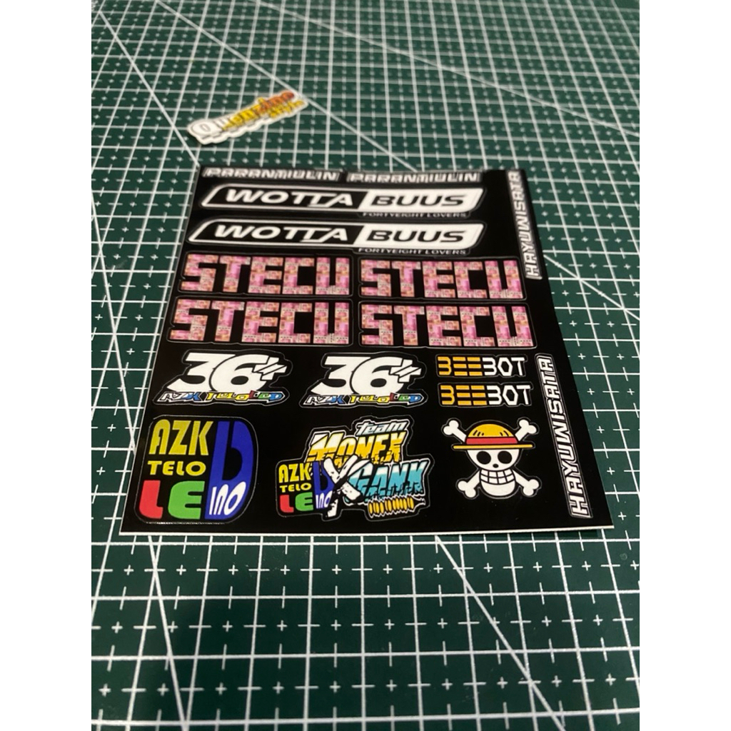 Jual STIKER STECU BUS MINIATUR RKC CUTTING LAMINASI GLOSSY | Shopee ...