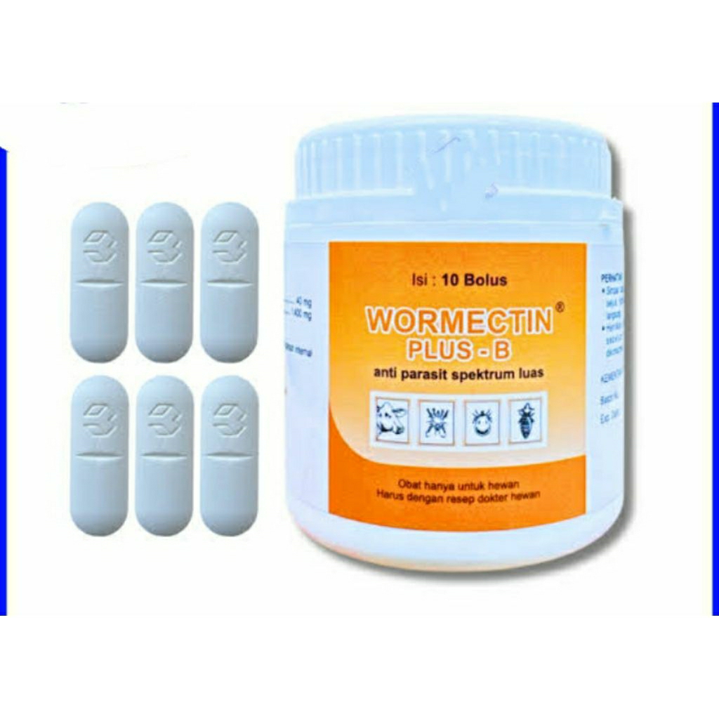 Jual Wormectin plus B obat kutu cacingan tungau caplax parasit luar dan ...