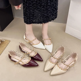 FINDAL Flatshoes Wanita Runcing Sandal Flat Elegan Korean Style HI 121