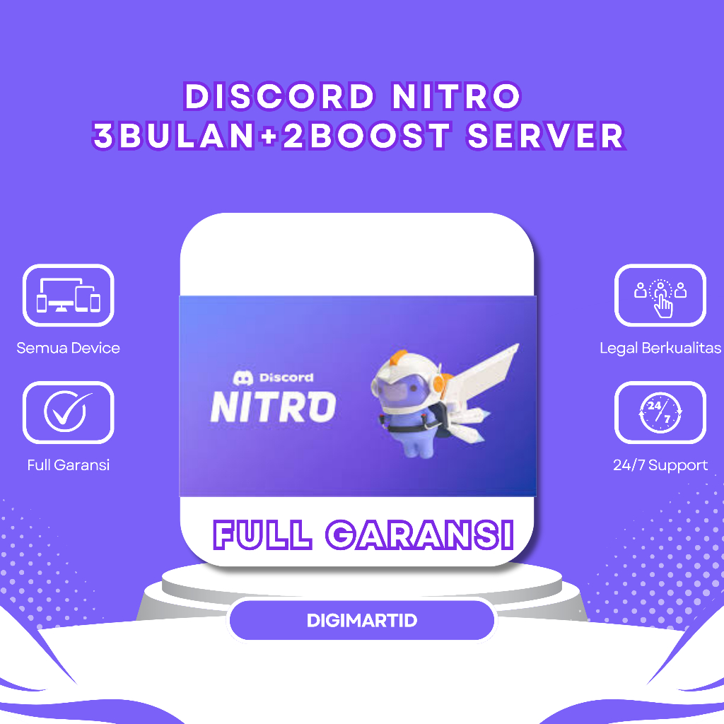 Jual Discord Nitro 3 Bulan + 2 Server Boost DC | Shopee Indonesia