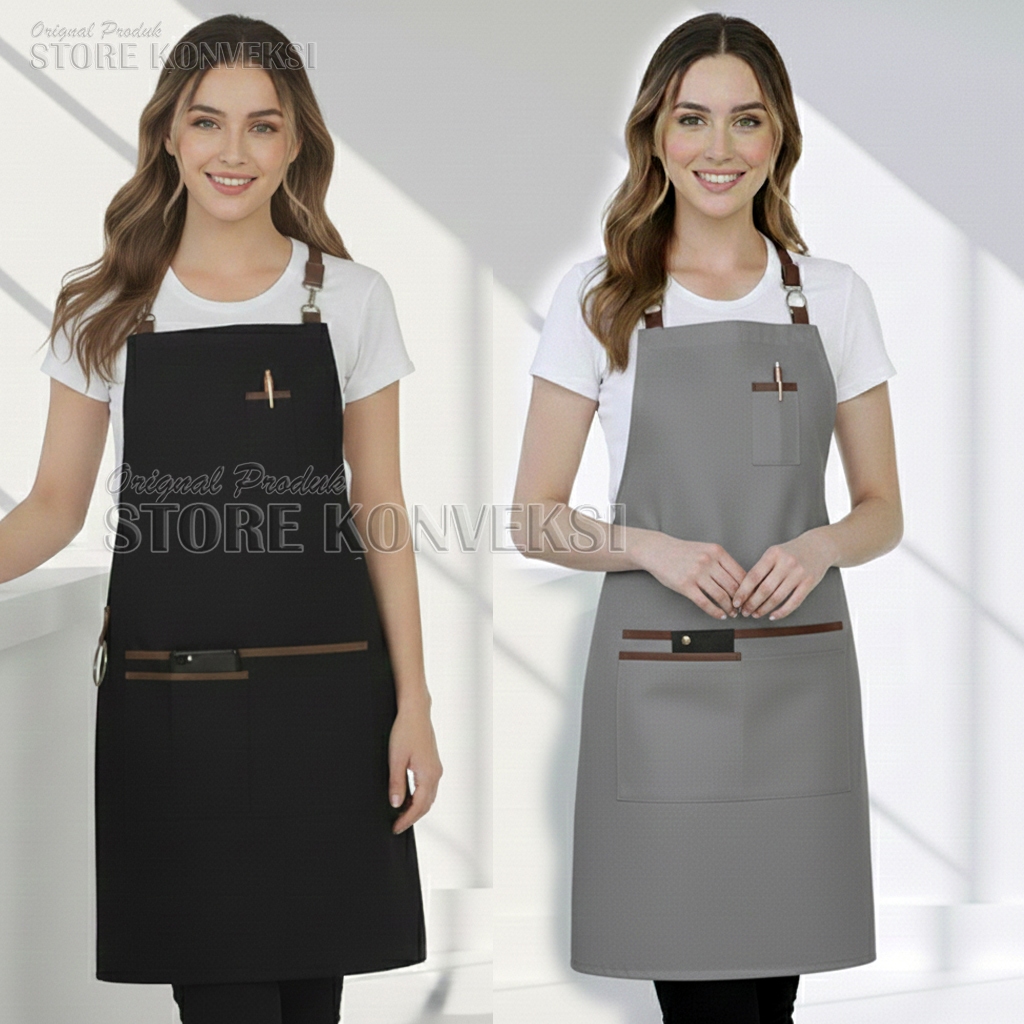 Jual Apron Barista Celemek Dapur Apron Keren Premium Celemek Masak Pria ...