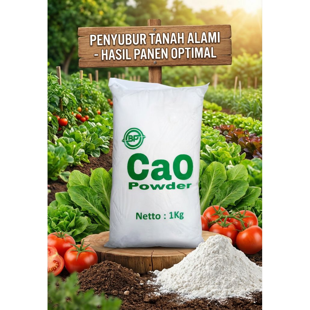 CaO Kapur Aktiv Gamping Powder halus 1kg