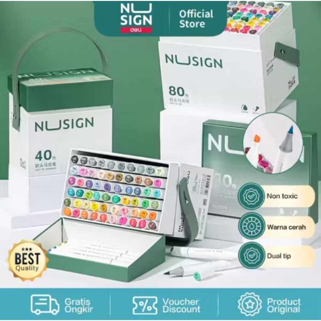 Jual Nusign Sketch Marker 80 Warna(Second like new) | Shopee Indonesia