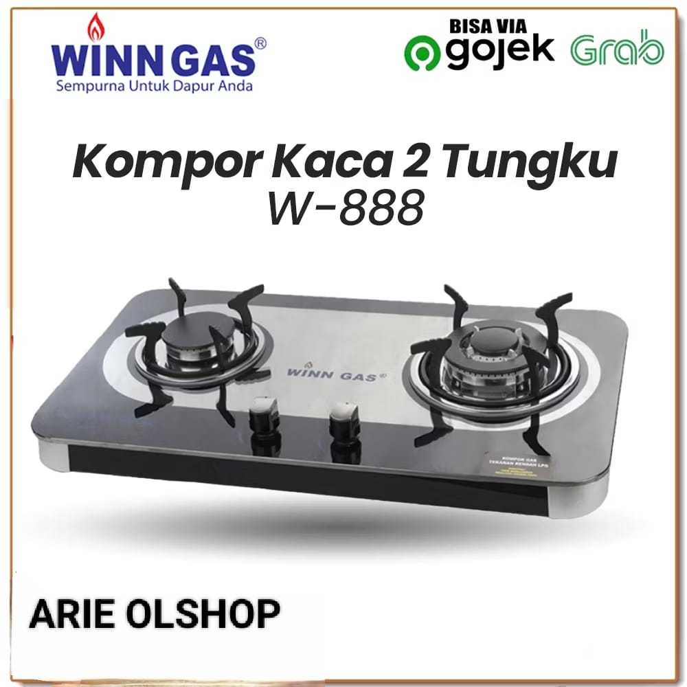 Jual WINN GAS W888 KOMPOR GAS KACA 2 TUNGKU W-888 KOMPOR OTOMATIS ...
