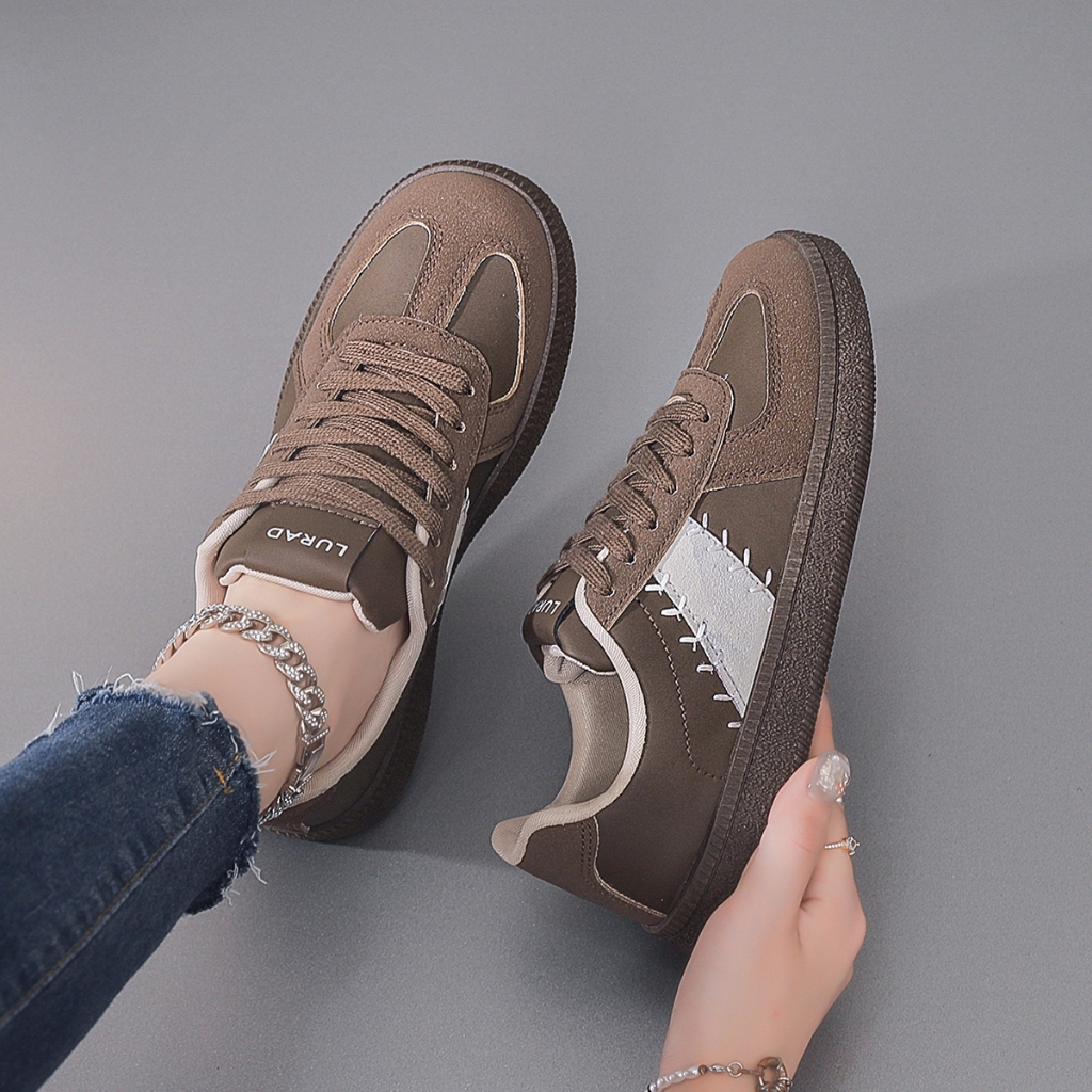 Jual LURAD Sneakers Wanita Warna Lembut Simple Kasual Sepatu Cewek New ...