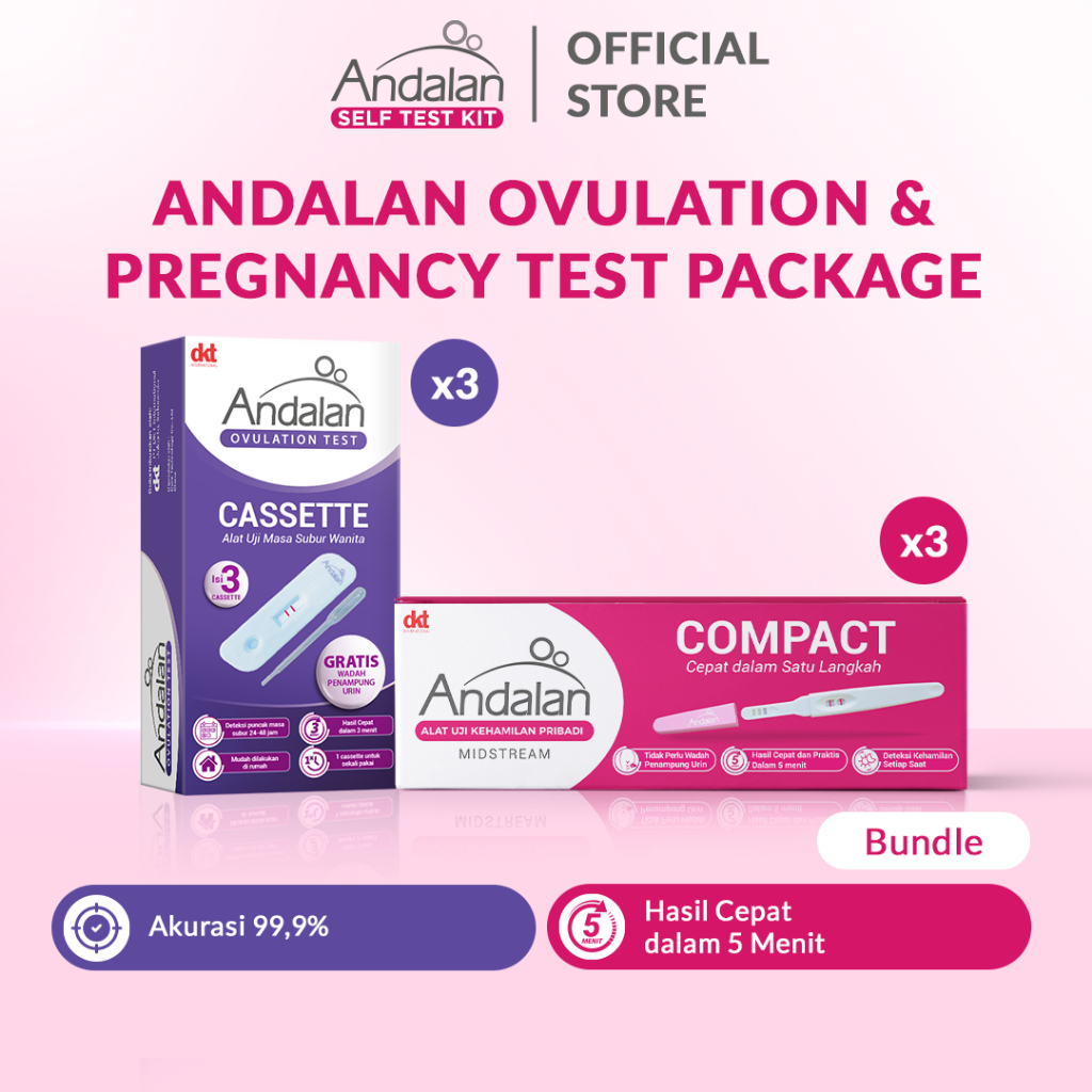 Jual Andalan Ovulation Test Isi 3 + Urine Cup x 3 Pack & Andalan ...