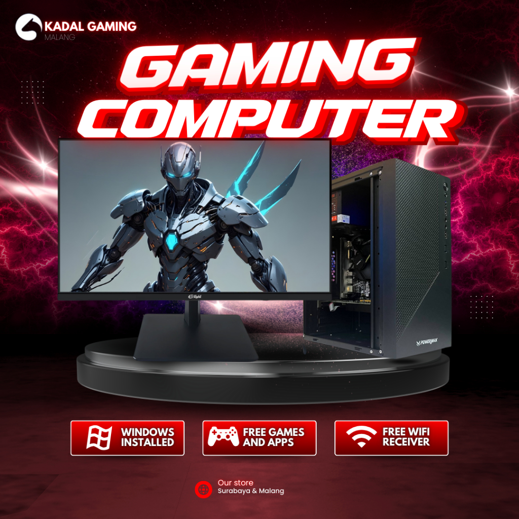 Jual PC GAMING + MONITOR SIAP PAKAI PROCESSOR RYZEN 5 5500GT RADON ...