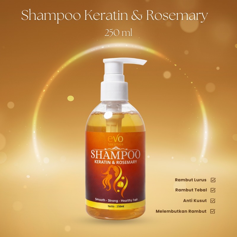 Jual Shampoo Keratin Rosemary Pelurus Rambut Rusak & Rontok Keratin ...