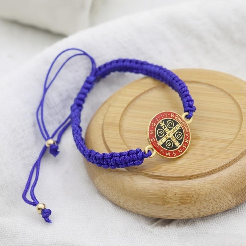 Gelang Proteksi Katolik Medali Santo Benediktus Aksesoris Rohani