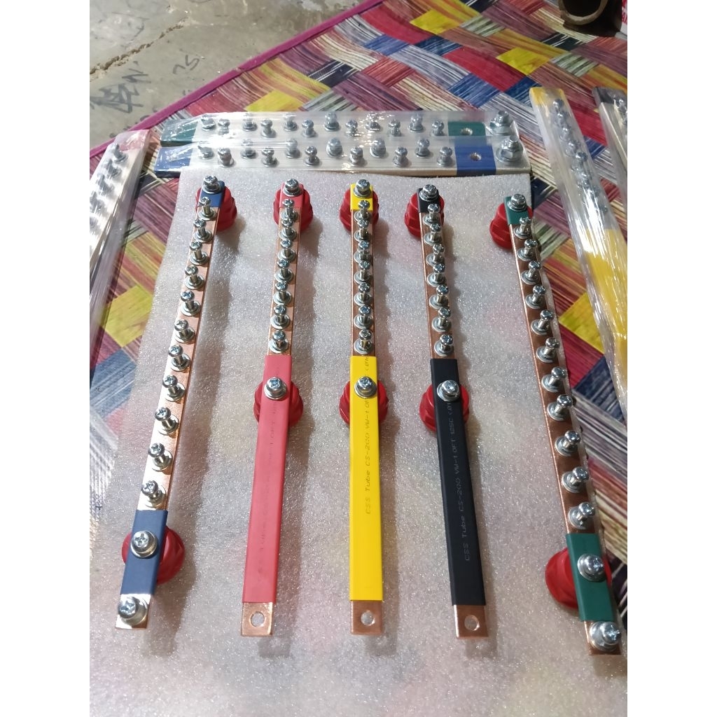 Jual BUSBAR 3×15 RSTN + GROUND PANJANG 30 CM UNTUK MCCB 30A/100A ...