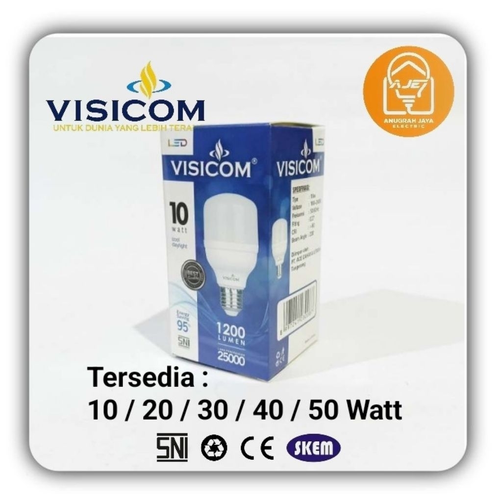 Jual Lampu Led VISICOM 10/20/30/40/50 Watt Warna Lampu Cahaya Putih ...