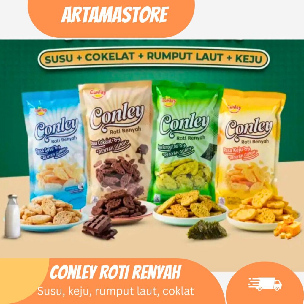 Jual ROTI PANGGANG CONLEY/CAMILAN [NEW CONLEY] CONLEY ROTI RENYAH 225g ...