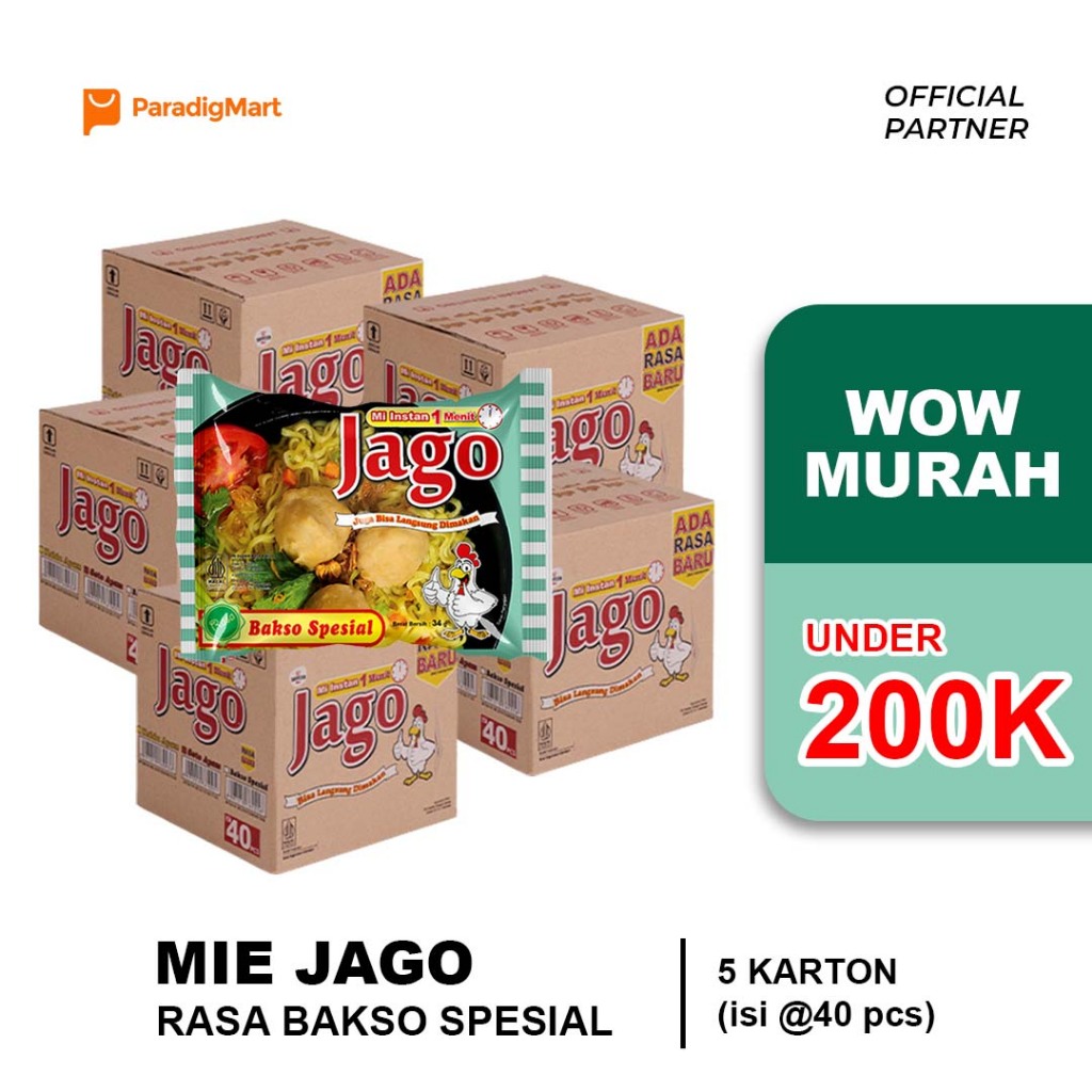 Jual [5 DUS] MIE JAGO Bakso Spesial - Mie Instant Viral Rasa Bakso ...