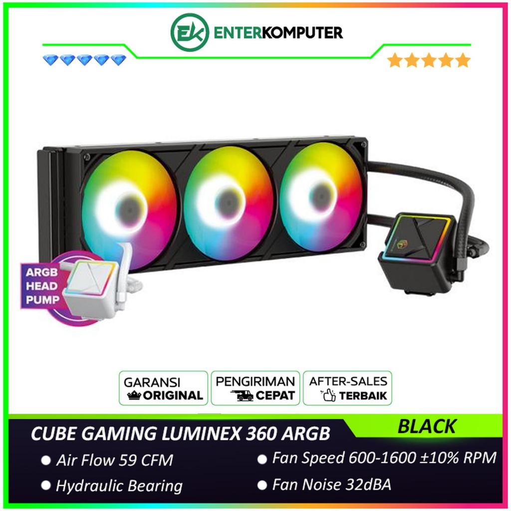 Jual CUBE GAMING LUMINEX 360 ARGB BLACK PERFORMANCE FAN Liquid Cooler ...