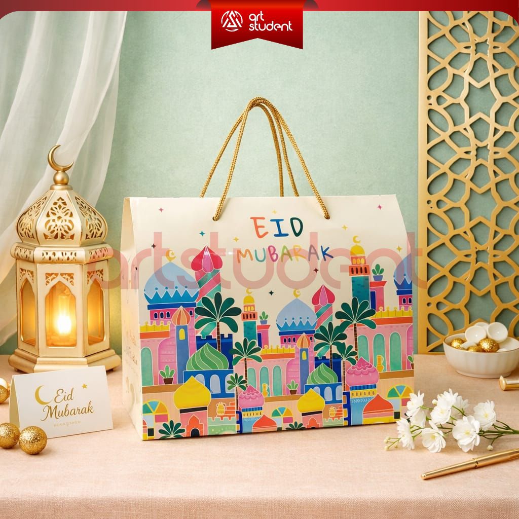 BOX HAMPERS LEBARAN BONUS HANGTAG / PAPERBAG IDULFITRI / PAPER BAG LEBARAN KOTAK HAMPERS IDUL FITRI