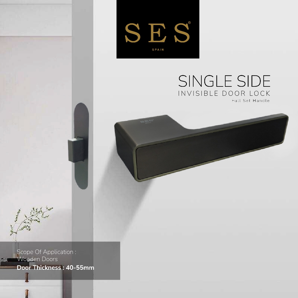 Jual Kunci Pintu - Single Side Invisible Door Lock SES IHL 03 | Shopee ...