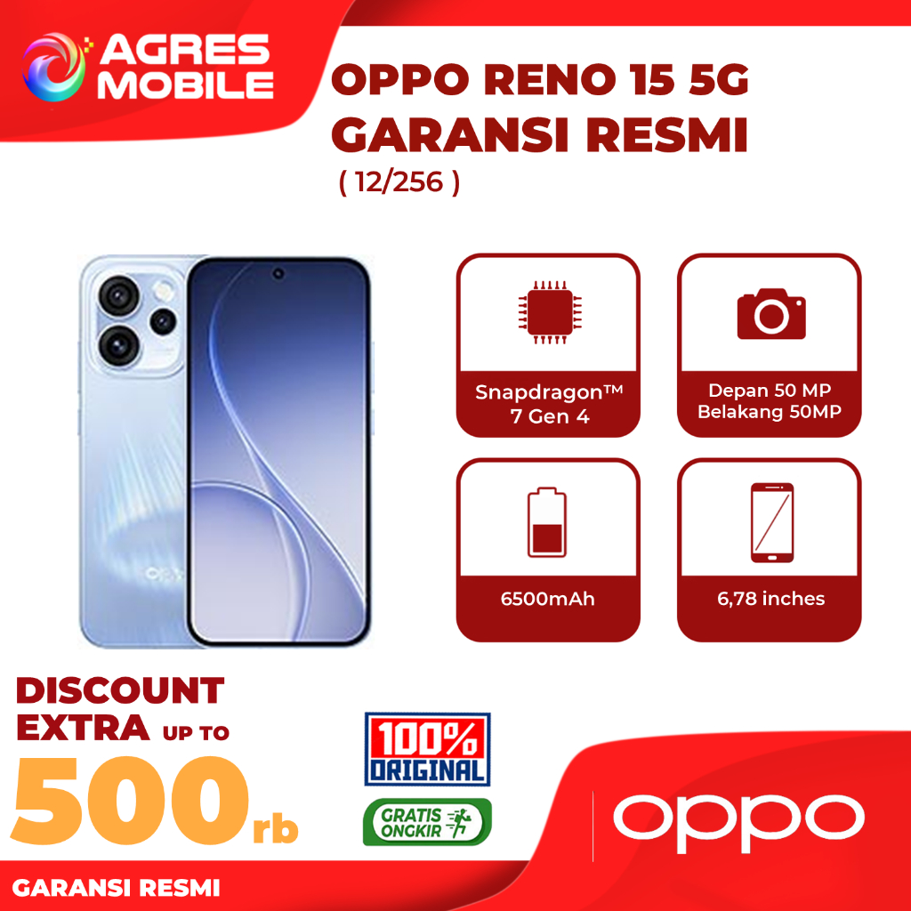 Jual NEW OPPO RENO 15 5G Segel Box Garansi Resmi | Shopee Indonesia