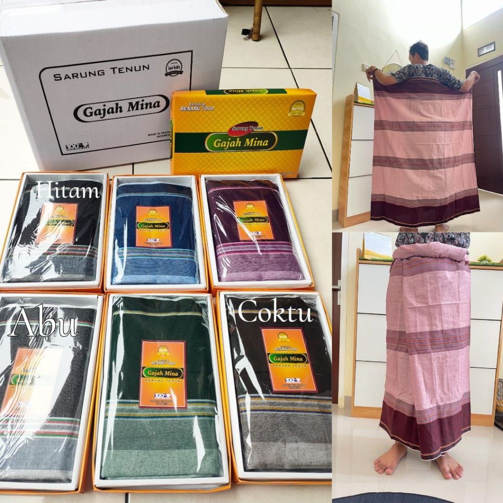 Sarung Dewasa/Sarung Sholat/Sarung Gajah Mina/Sarung Polos