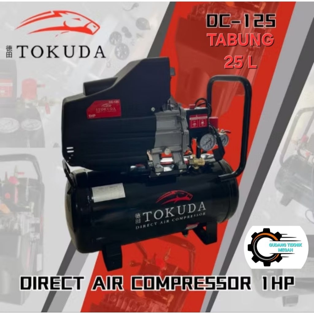 Jual TOKUDA Kompresor Udara Portable / Direct Air Compressor 1 Hp DC ...