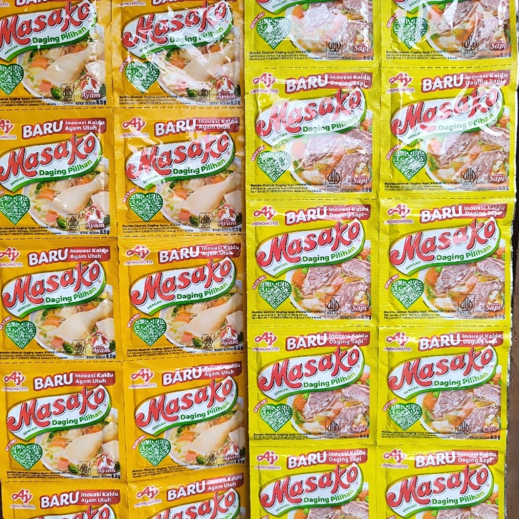 Jual Masako Renceng 12sachet 8g / Masako Ayam/Masako Sapi | Shopee ...