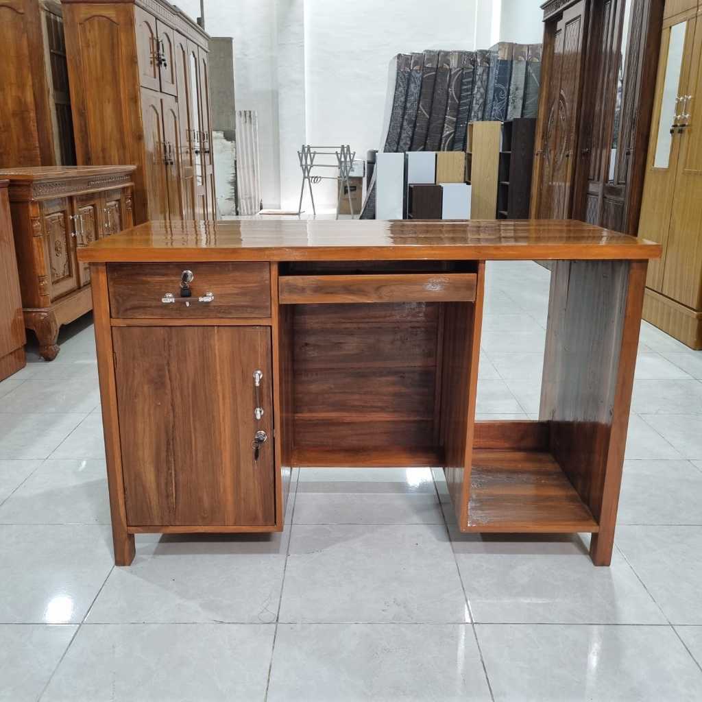 Jual Meja Komputer / Meja PC / Meja Kantor Kayu Jati Minimalis ( 120 x ...