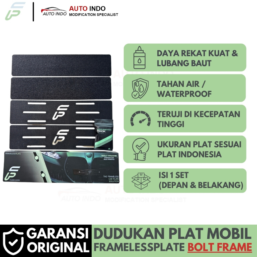 Jual Framelessplate Dudukan Plat Nomor Mobil Bolt Frame | Tanpa Frame ...