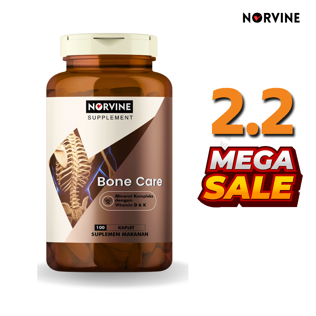 Jual NORVINE BONE CARE MINERAL COMPLEX VITAMIN TULANG ISI 100 TABLET ...