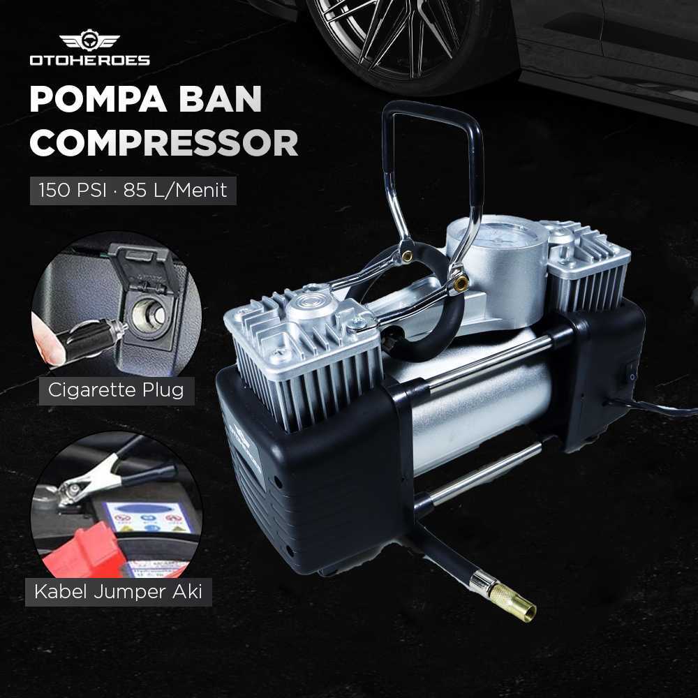 Jual OTOHEROES Pompa Ban Elektrik Kompresor Angin Mobil Motor Portable ...